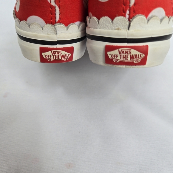 Vans X Disney Minnie Mouse Red and White Polka Dot Kids Sneakers Kids 8 - Picture 6 of 7